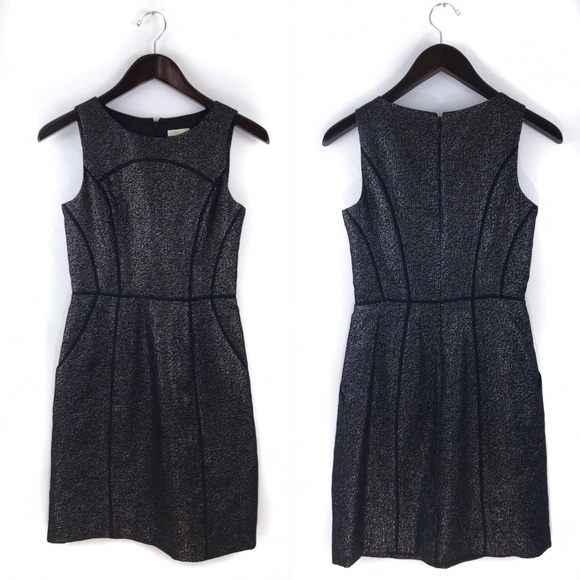 Shoshanna Black Metallic Cute Dress 0 - Picture 1 of 5